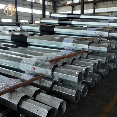 25FT-45FT Octagonal Poligonal Hot Dip Galvanizado Distribuição Elétrica Polar de Potência de Aço
